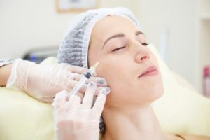 Female getting Botox injection