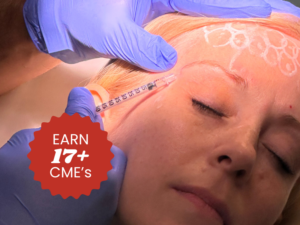 Image of woman receiving Botox injection at the IAPAM's Aesthetic Medicine Symposium