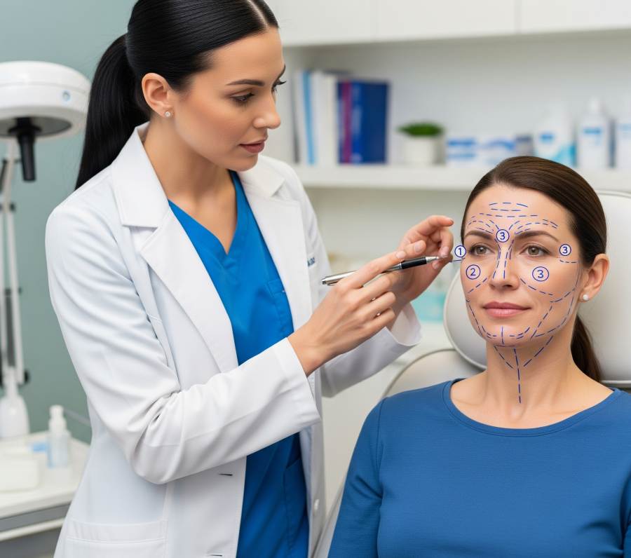 anatomy for botox injection sites