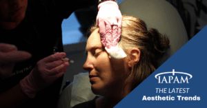 Woman getting Botox treatment.