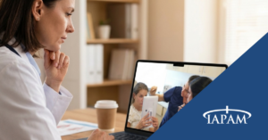 A female physician taking IAPAM's online aesthetic training