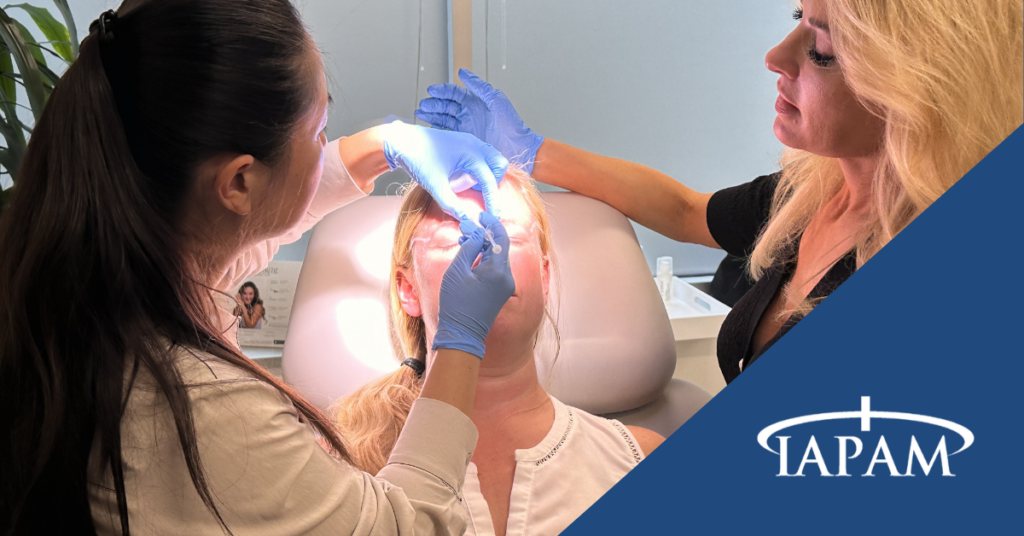 Botox injection at IAPAM's aesthetic medicine symposium
