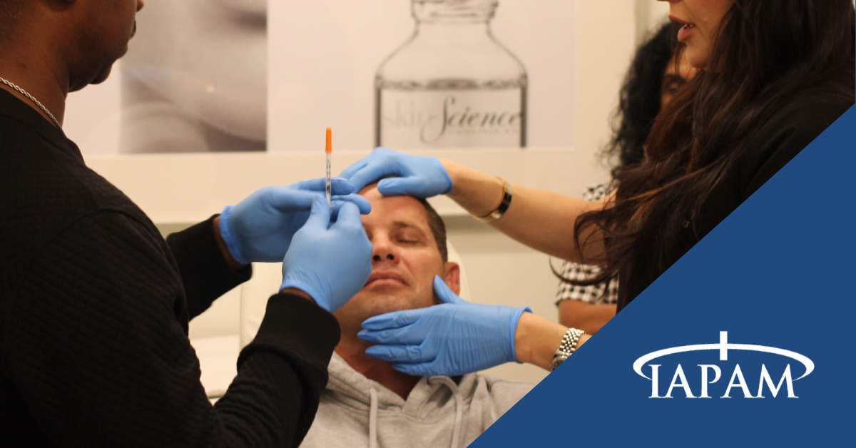 Botox training at IAPAM's live aesthetic medicine symposium